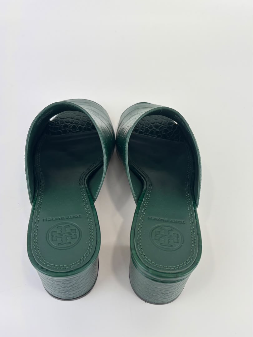 Martine 55mm Sandal Croc Embossed Pine Grove Size 6 US