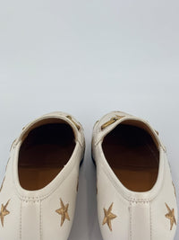 Goatskin Bee Star Embroidered Jordaan Loafers Mystic White Size 35.5