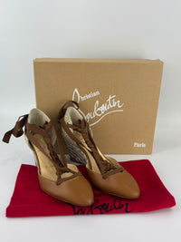 Noemia Nappa Wedges Caramel Size 36