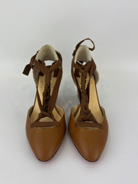 Noemia Nappa Wedges Caramel Size 36
