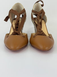 Noemia Nappa Wedges Caramel Size 36
