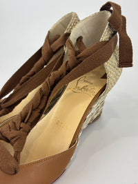 Noemia Nappa Wedges Caramel Size 36