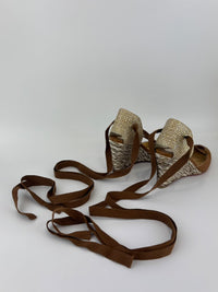 Noemia Nappa Wedges Caramel Size 36