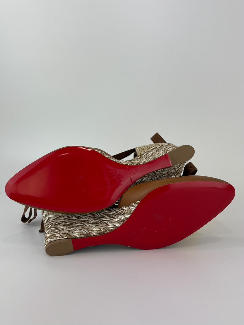 Noemia Nappa Wedges Caramel Size 36