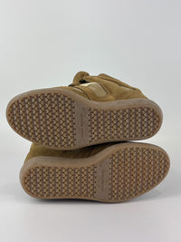 Bekett Suede Wedge Sneaker in Beige Size 35