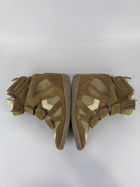 Bekett Suede Wedge Sneaker in Beige Size 35