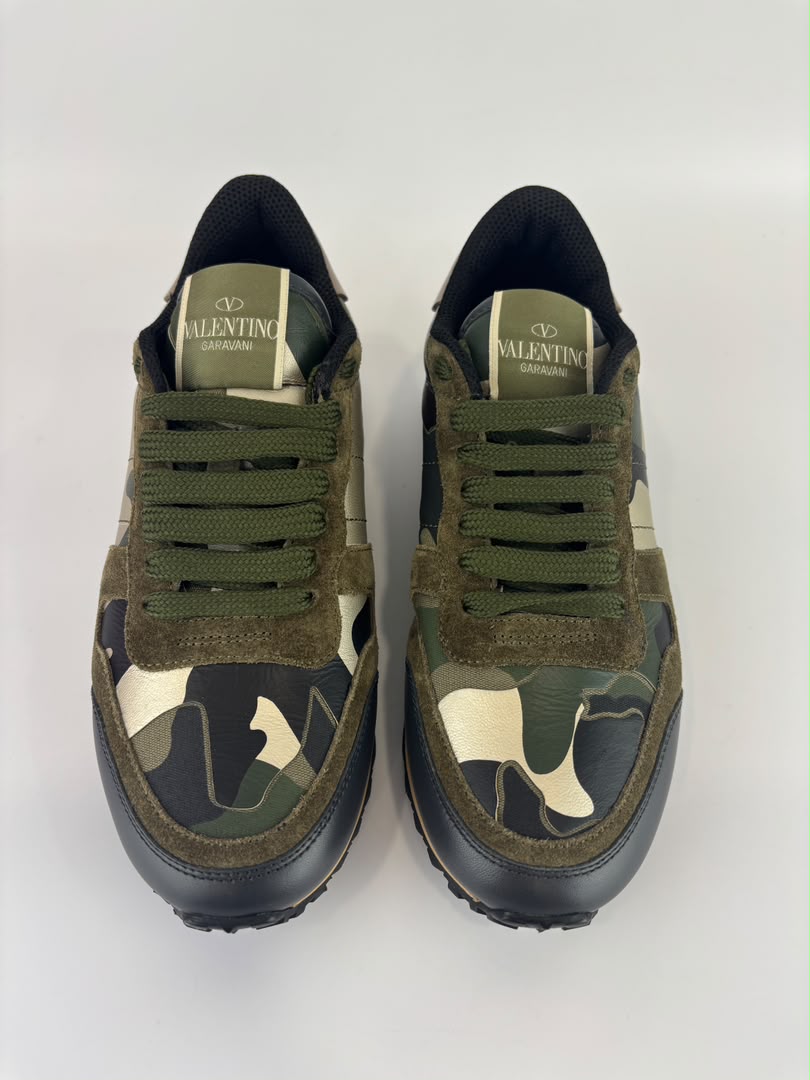 Rockrunner Camouflage Sneakers in Brown and Green Size 35