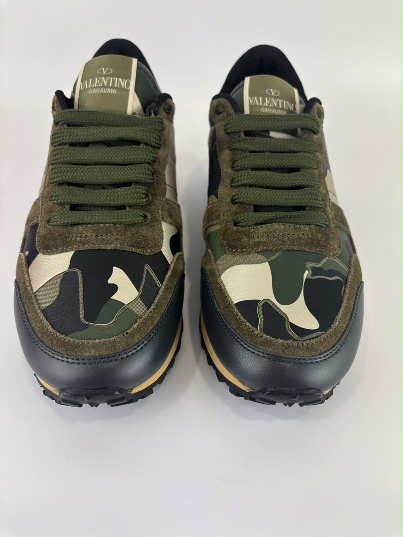 Rockrunner Camouflage Sneakers in Brown and Green Size 35