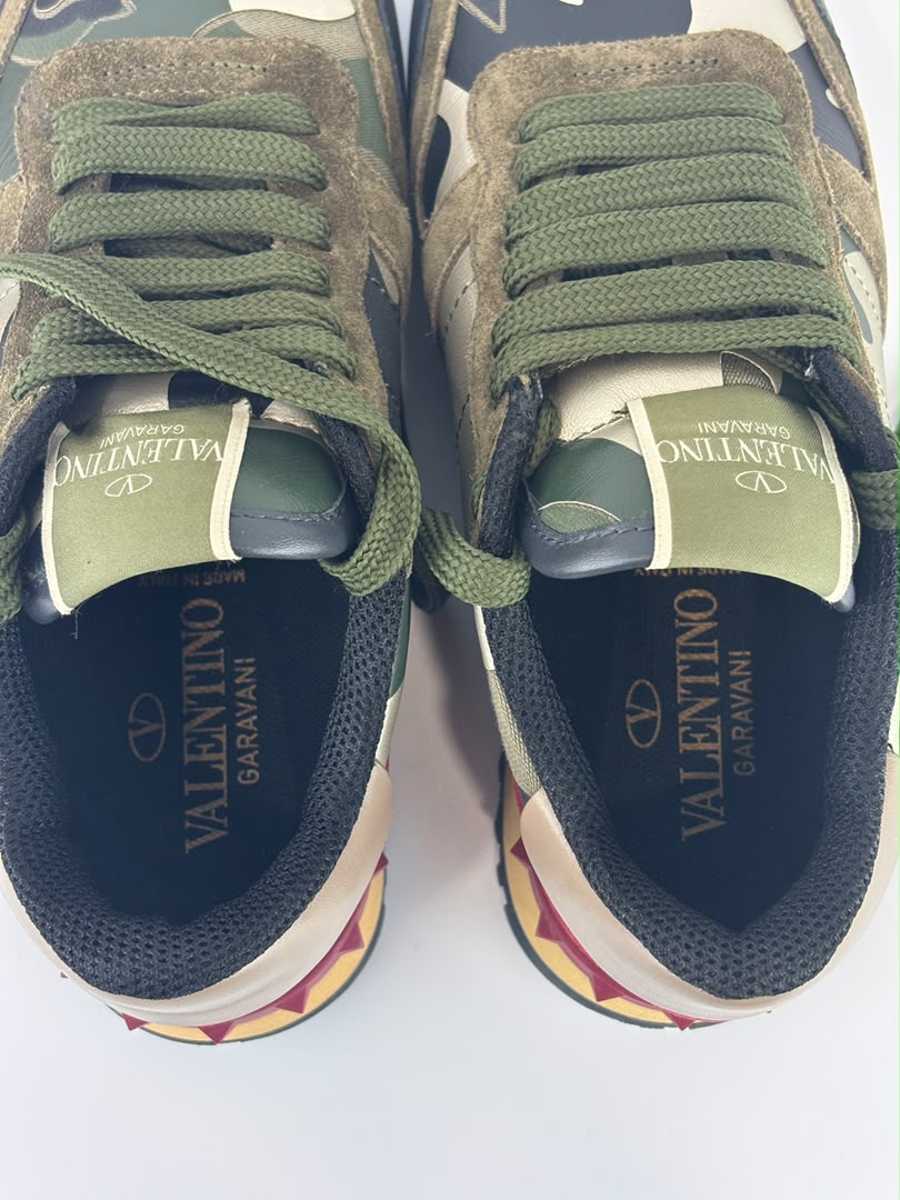 Rockrunner Camouflage Sneakers in Brown and Green Size 35