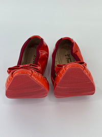 My Joyful Foldable Orange Patent Ballet Flats Size 5.5