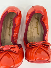 My Joyful Foldable Orange Patent Ballet Flats Size 5.5