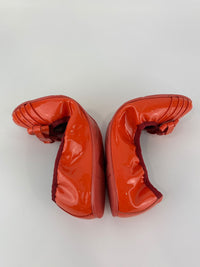 My Joyful Foldable Orange Patent Ballet Flats Size 5.5