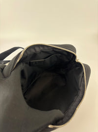 Techno Web Stripe Black Canvas Belt Bag