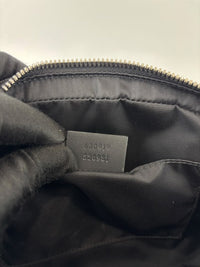 Techno Web Stripe Black Canvas Belt Bag