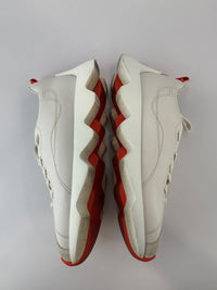 White Leather and Suede Envol Trainers with Orange Details Size 37