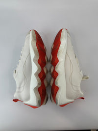 White Leather and Suede Envol Trainers with Orange Details Size 37