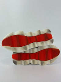 White Leather and Suede Envol Trainers with Orange Details Size 37