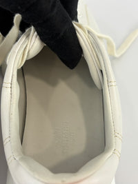White Leather and Suede Envol Trainers with Orange Details Size 37
