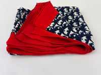 Vintage Oblique Square Silk Scarf Navy/Red