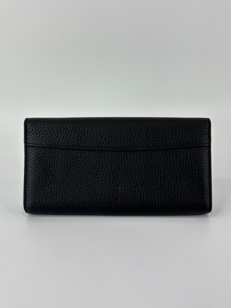 Capucines Taurillon Snakeskin Wallet Black