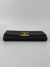 Capucines Taurillon Snakeskin Wallet Black