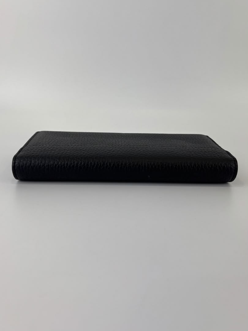 Capucines Taurillon Snakeskin Wallet Black