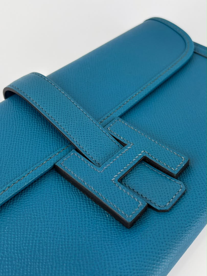 Jige Elan Clutch 29 Bleu Izmir Epsom Leather