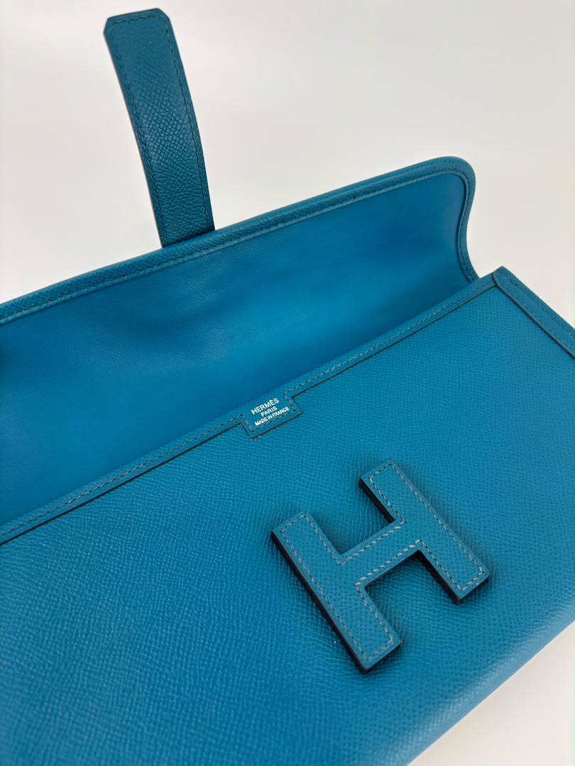Jige Elan Clutch 29 Bleu Izmir Epsom Leather