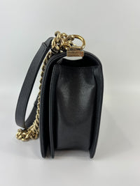 New Medium Boy Caviar in Dark Grey GHW
