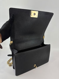 New Medium Boy Caviar in Dark Grey GHW