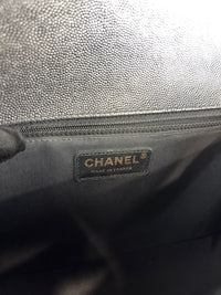 New Medium Boy Caviar in Dark Grey GHW