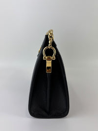 Black Leather Ophidia Small Shoulder Bag