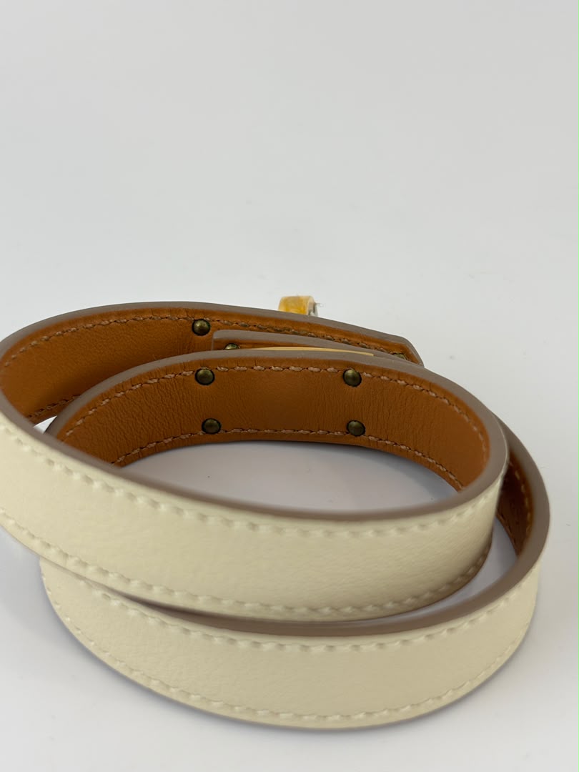 Kelly Double Tour Bracelet in Swift Nata GHW