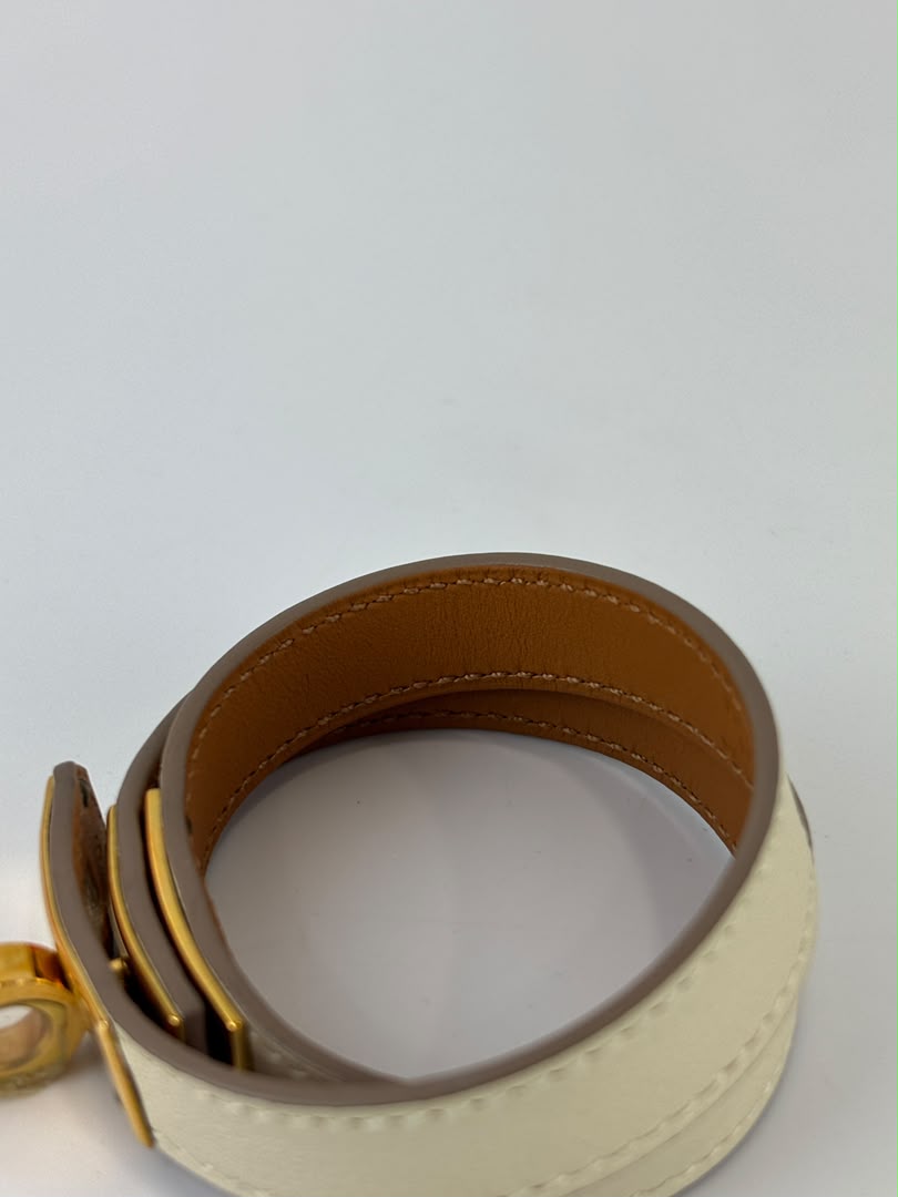 Kelly Double Tour Bracelet in Swift Nata GHW