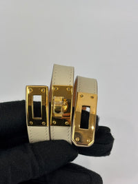 Kelly Double Tour Bracelet in Swift Nata GHW