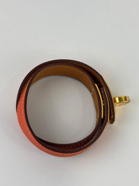 Kelly Double Tour Bracelet Orange Epsom GHW