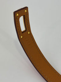 Kelly Double Tour Bracelet Orange Epsom GHW