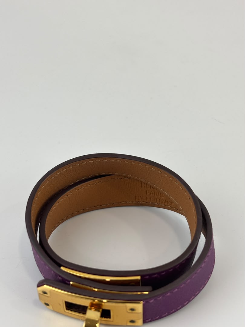 Kelly Double Tour Bracelet in Anemone Swift GHW