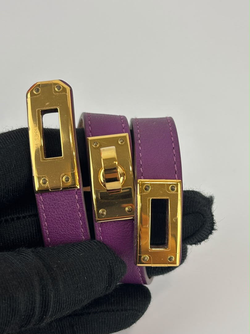 Kelly Double Tour Bracelet in Anemone Swift GHW