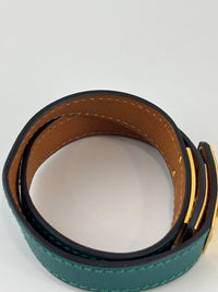 Kelly Double Tour Bracelet in Malachite Swift GHW
