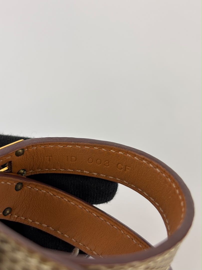 Kelly Double Tour Bracelet in Obre Lizard Leather GHW
