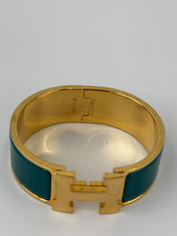 Clic Clac Enamel Bracelet in Vert Flamboyant GHW