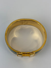 Clic Clac Enamel Bracelet in Vert Flamboyant GHW