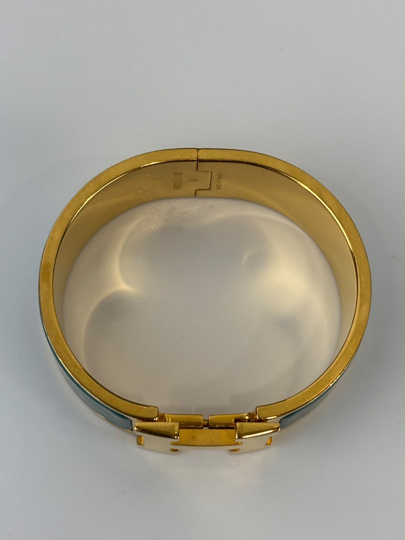 Clic Clac Enamel Bracelet in Vert Flamboyant GHW