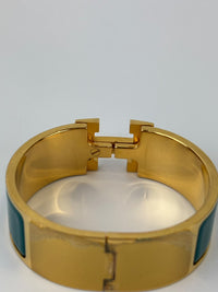 Clic Clac Enamel Bracelet in Vert Flamboyant GHW