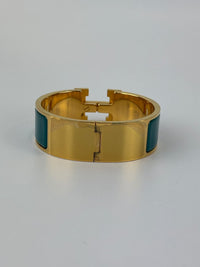 Clic Clac Enamel Bracelet in Vert Flamboyant GHW
