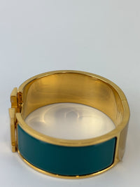 Clic Clac Enamel Bracelet in Vert Flamboyant GHW