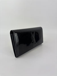 Belle de Jour Patent Leather Long Wallet Black