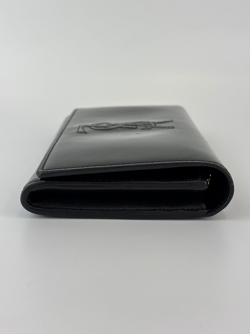 Belle de Jour Patent Leather Long Wallet Black