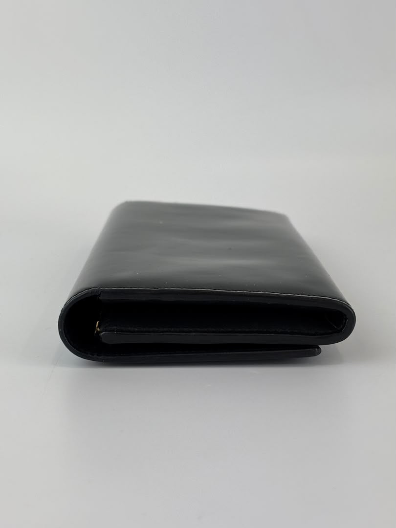 Belle de Jour Patent Leather Long Wallet Black